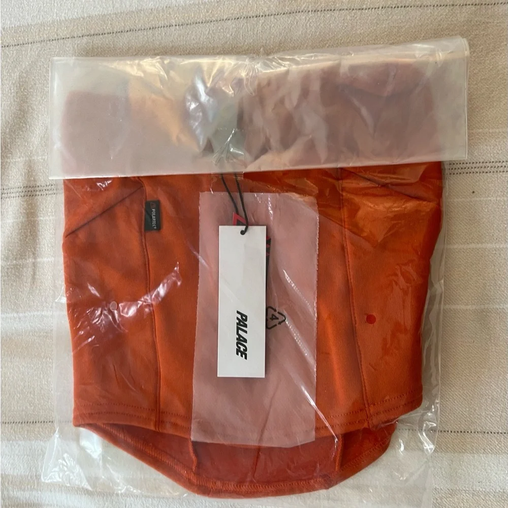 POLARTEC POWERSTRETCH FACE WARMER ORANGE Reflective, Palace Logo One Size